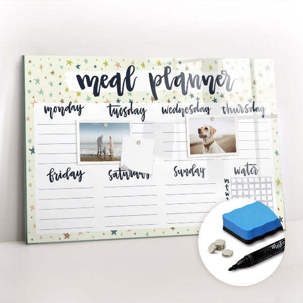 Tableau verre magnétique Menu étoile