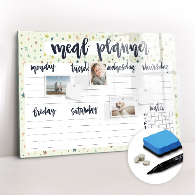 Tableau verre magnétique Menu étoile