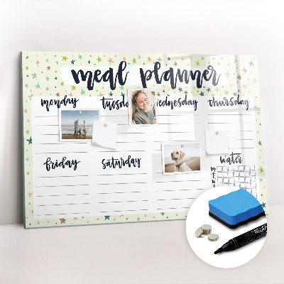 Tableau verre magnétique Menu étoile