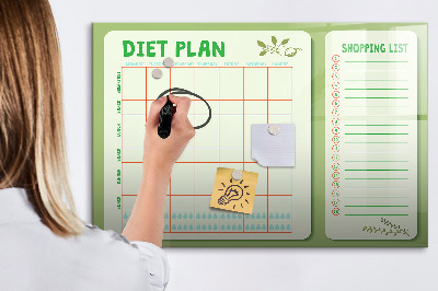 Tableau effaçable magnétique Menu de la semaine