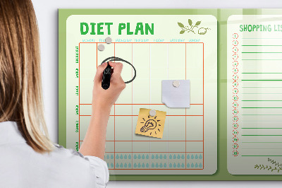 Tableau effaçable magnétique Menu de la semaine