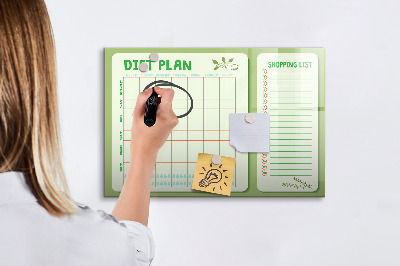 Tableau effaçable magnétique Menu de la semaine