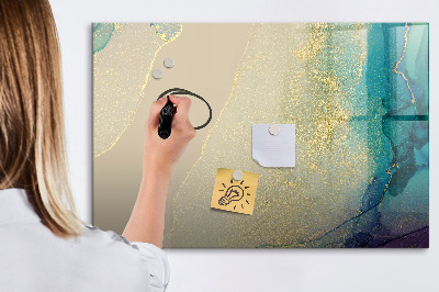 Tableau effaçable magnétique Marbre coloré