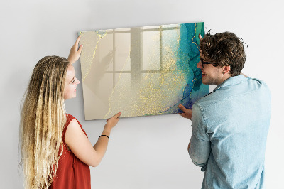 Tableau effaçable magnétique Marbre coloré
