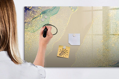 Tableau effaçable magnétique Marbre coloré