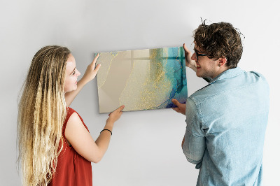 Tableau effaçable magnétique Marbre coloré