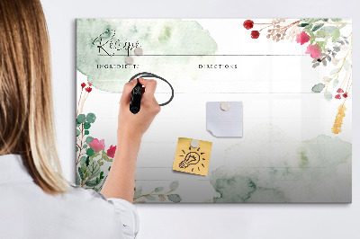 Tableau magnétique mural Place pour la recette
