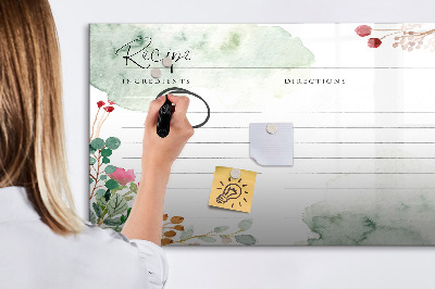 Tableau magnétique mural Place pour la recette