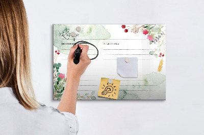 Tableau magnétique mural Place pour la recette