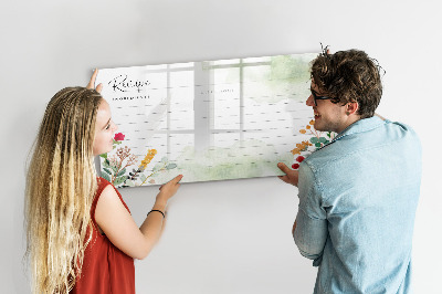 Tableau verre magnétique Place pour la recette