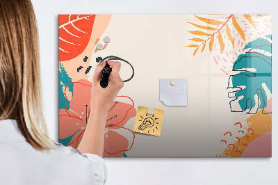 Tableau effaçable magnétique plantes hawaïennes