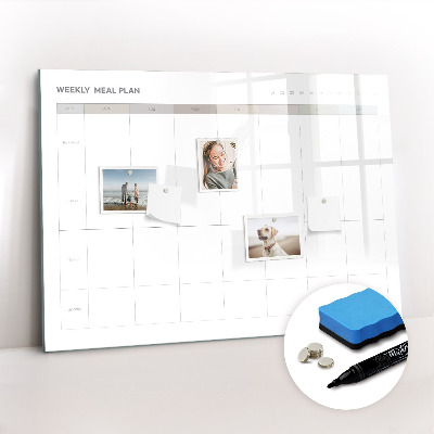 Tableau effaçable magnétique Menu minimaliste