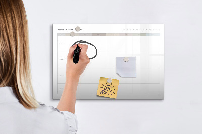 Tableau effaçable magnétique Menu minimaliste