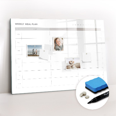 Tableau effaçable magnétique Un menu simple