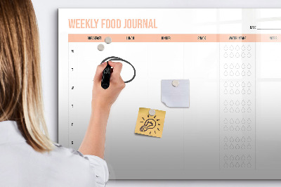 Tableau magnétique mural Planificateur de repas hebdomadaire
