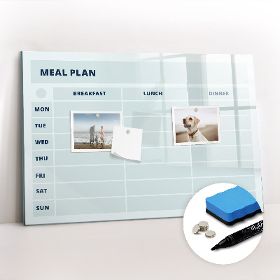 Tableau effaçable magnétique Menu pastel
