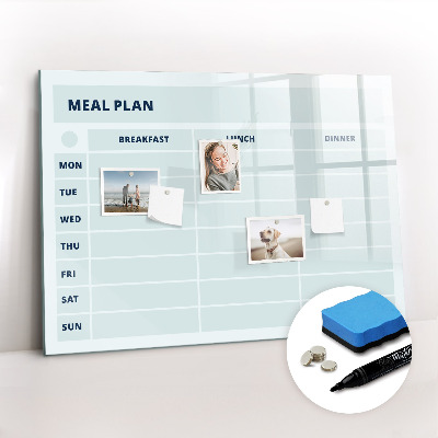 Tableau effaçable magnétique Menu pastel