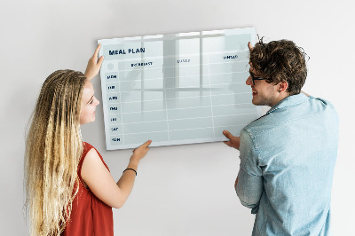 Tableau effaçable magnétique Menu pastel