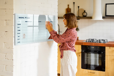 Tableau effaçable magnétique Menu pastel