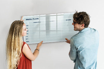 Tableau effaçable magnétique Menu pastel