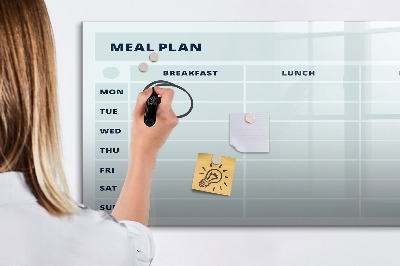 Tableau effaçable magnétique Menu pastel