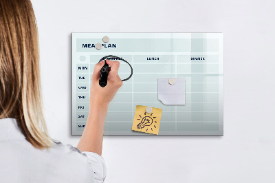 Tableau effaçable magnétique Menu pastel