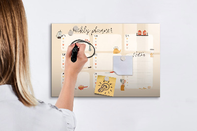 Tableau effaçable magnétique Agenda hebdomadaire