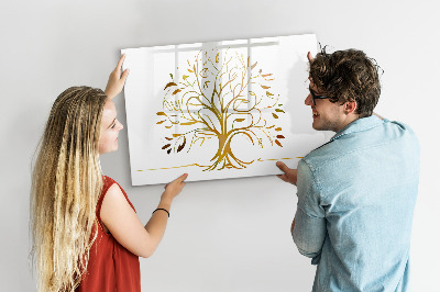 Tableau effaçable magnétique arbre d'or