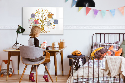 Tableau effaçable magnétique arbre d'or