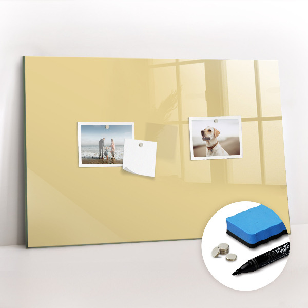 Tableau verre magnétique Couleur crème