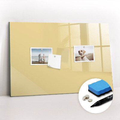 Tableau verre magnétique Couleur crème