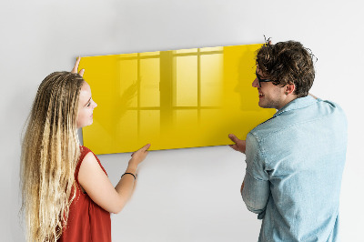 Tableau verre magnétique Couleur jaune clair