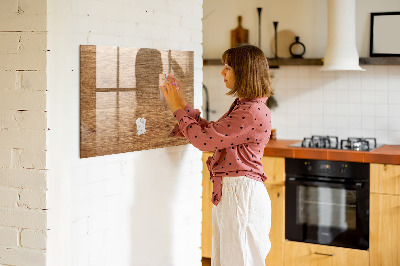 Tableau magnétique mural Bois clair