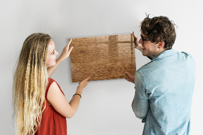 Tableau magnétique mural Bois clair