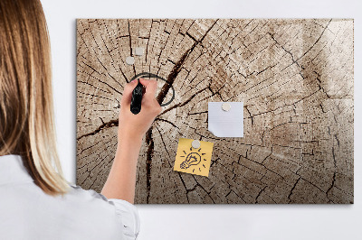 Tableau effaçable magnétique Vieille souche de bois
