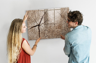 Tableau effaçable magnétique Vieille souche de bois