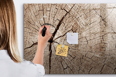 Tableau effaçable magnétique Vieille souche de bois