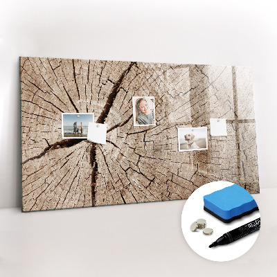 Tableau effaçable magnétique Vieille souche de bois