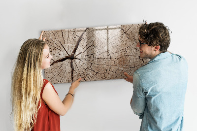 Tableau effaçable magnétique Vieille souche de bois