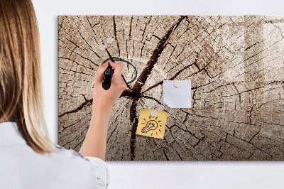 Tableau effaçable magnétique Vieille souche de bois