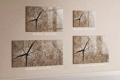 Tableau effaçable magnétique Vieille souche de bois