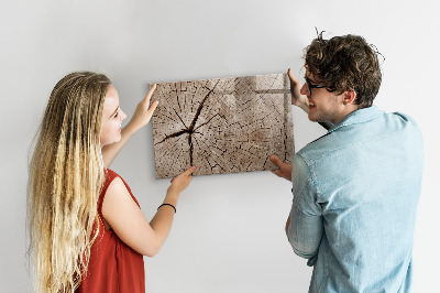Tableau effaçable magnétique Vieille souche de bois