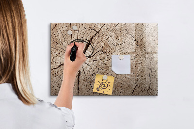 Tableau effaçable magnétique Vieille souche de bois