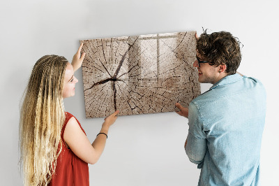 Tableau effaçable magnétique Vieille souche de bois