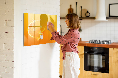 Tableau verre magnétique Orange