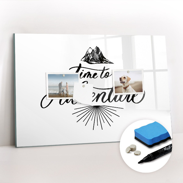Tableau verre magnétique Aventure