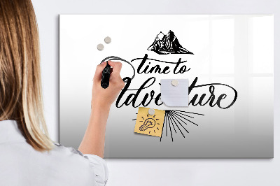 Tableau verre magnétique Aventure