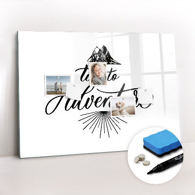 Tableau verre magnétique Aventure