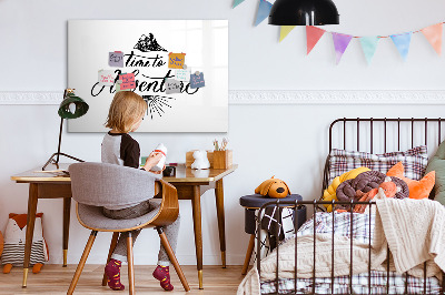 Tableau verre magnétique Aventure