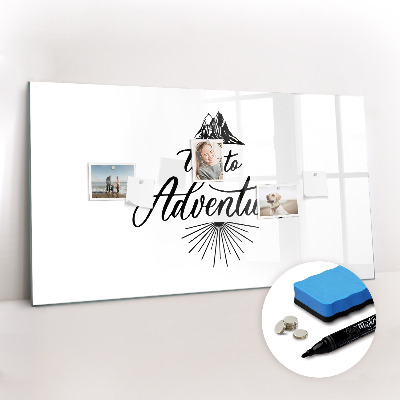 Tableau verre magnétique Aventure